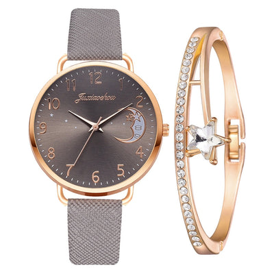 Elegante Damen Armbanduhr Set mit Armbändern