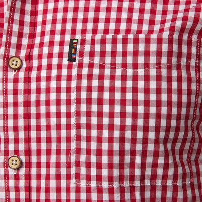 Kariertes Kurzarm Baumwollhemd Herren Business Casual
