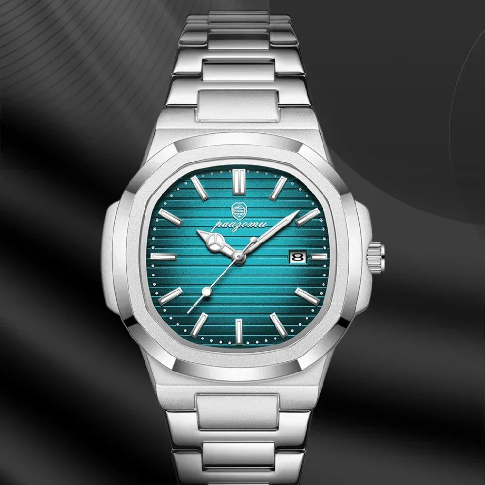 Elegante Herren Edelstahl Armbanduhr