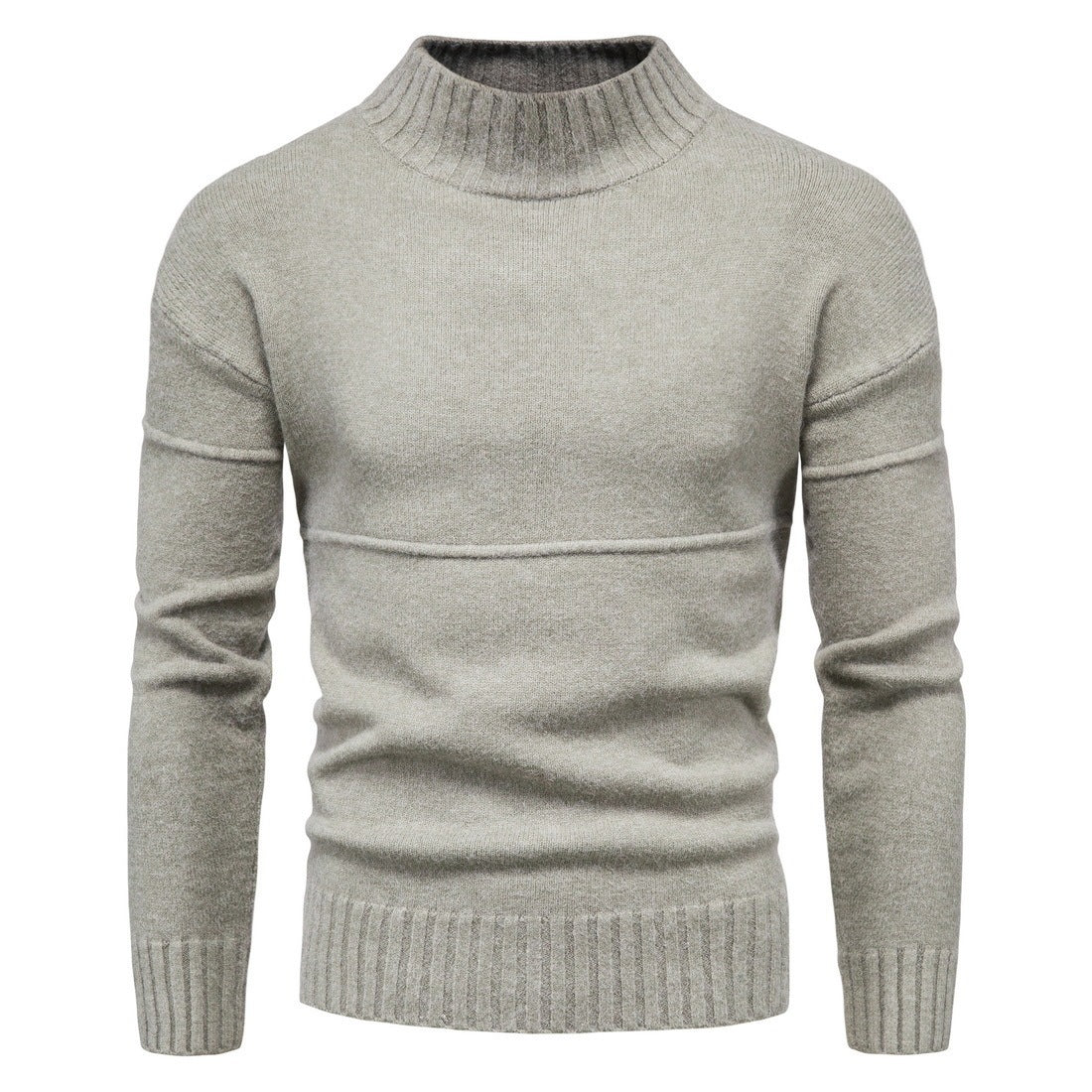 Hochwertig gestrickter Herren Stehkragenpullover aus Feinstrick