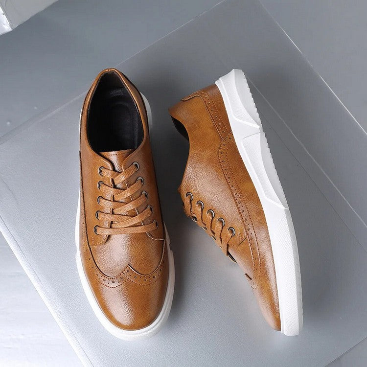 Elegante Herren Leder-Sneaker für Smart-Casual Anlässe