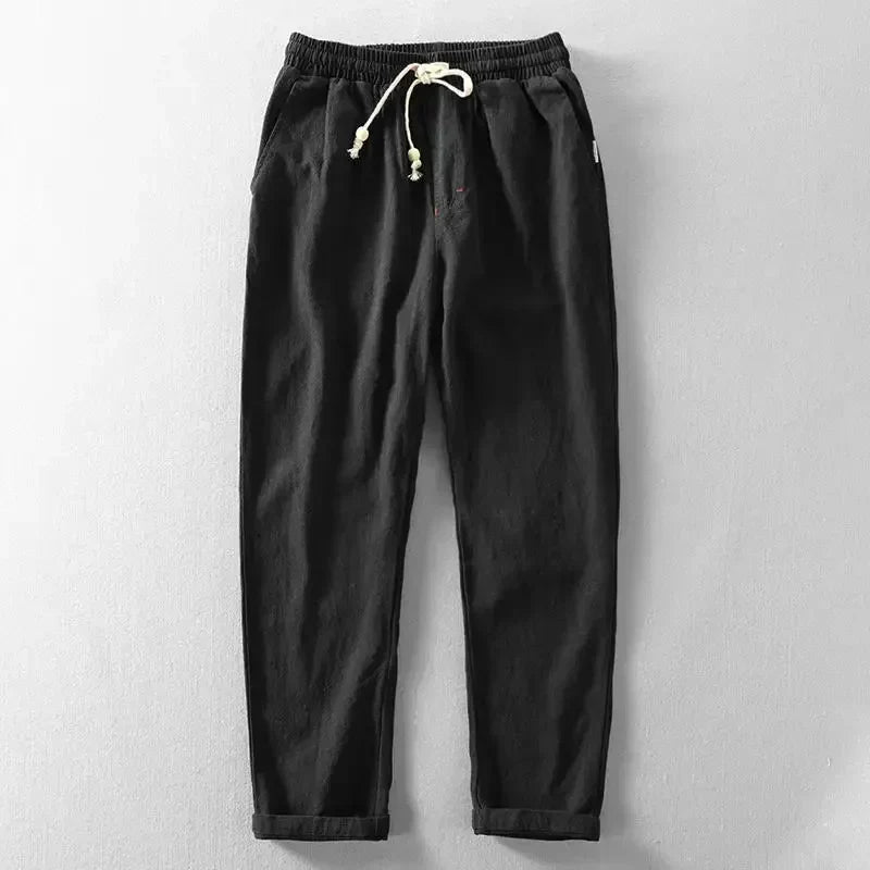 Bequeme Lockere Herren Leinen Hose