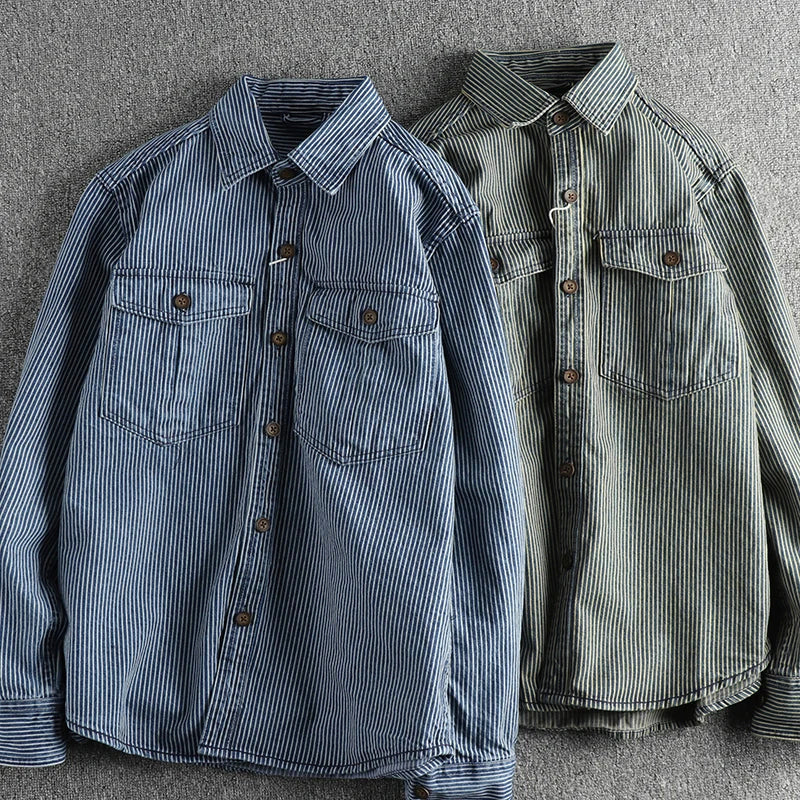 Klassisches Denim Herrenhemd in Vintage-Look