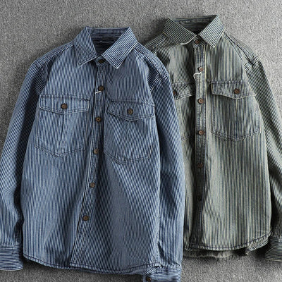Klassisches Denim Herrenhemd in Vintage-Look
