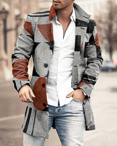 Warme Herren-Winterjacke mit Kapuze