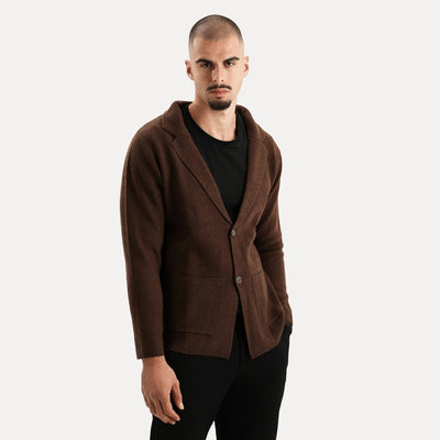 Hochwertiger Herren Merinowolle Strickjacke - Elegant & Warm