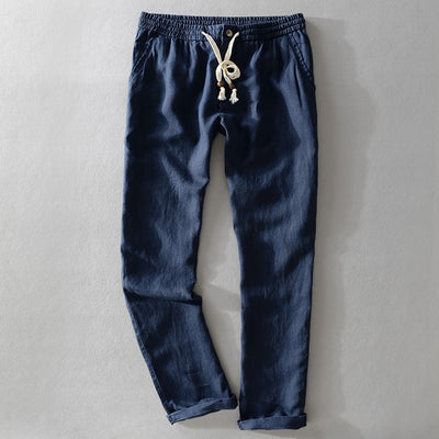 Elastische Leinen Herren Hose