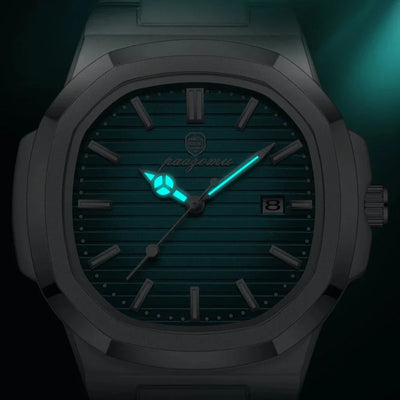 Elegante Herren Edelstahl Armbanduhr