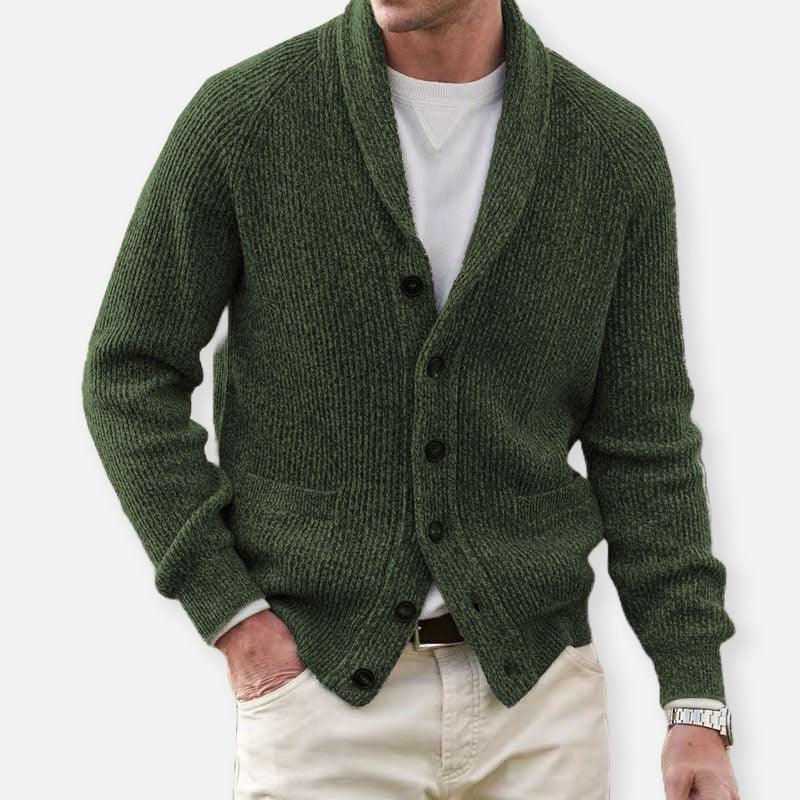 Herren Strick Cardigan Warm und Lässig