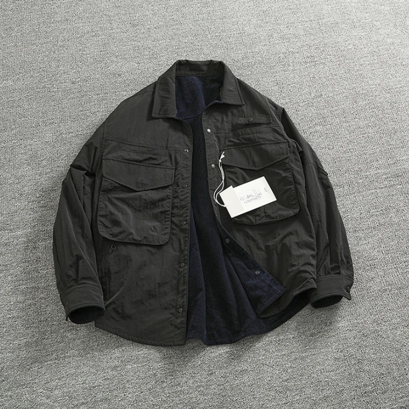 Wendbare Cord Cargo Herren Jacke