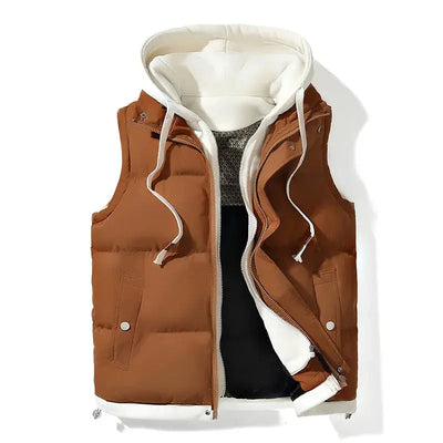 Soft Shell Hooded Puffer Gilet Prestiqlo