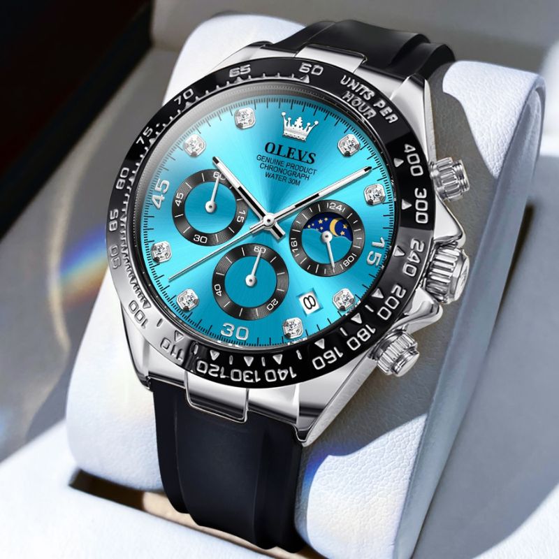 Elegante Herren Armbanduhr Edelstahl