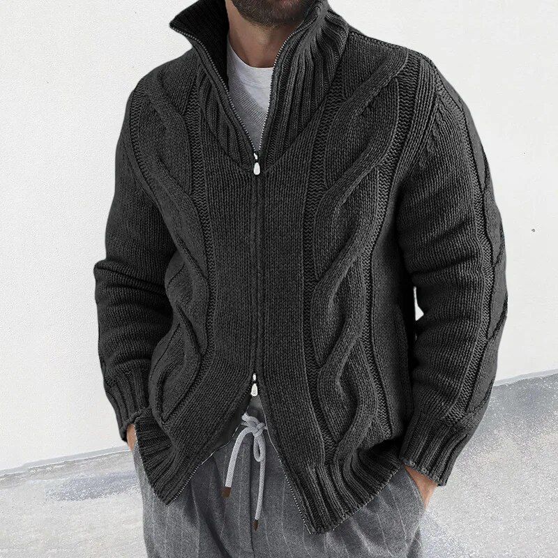 Premium gestrickter Herren Cardigan - elegant und warm