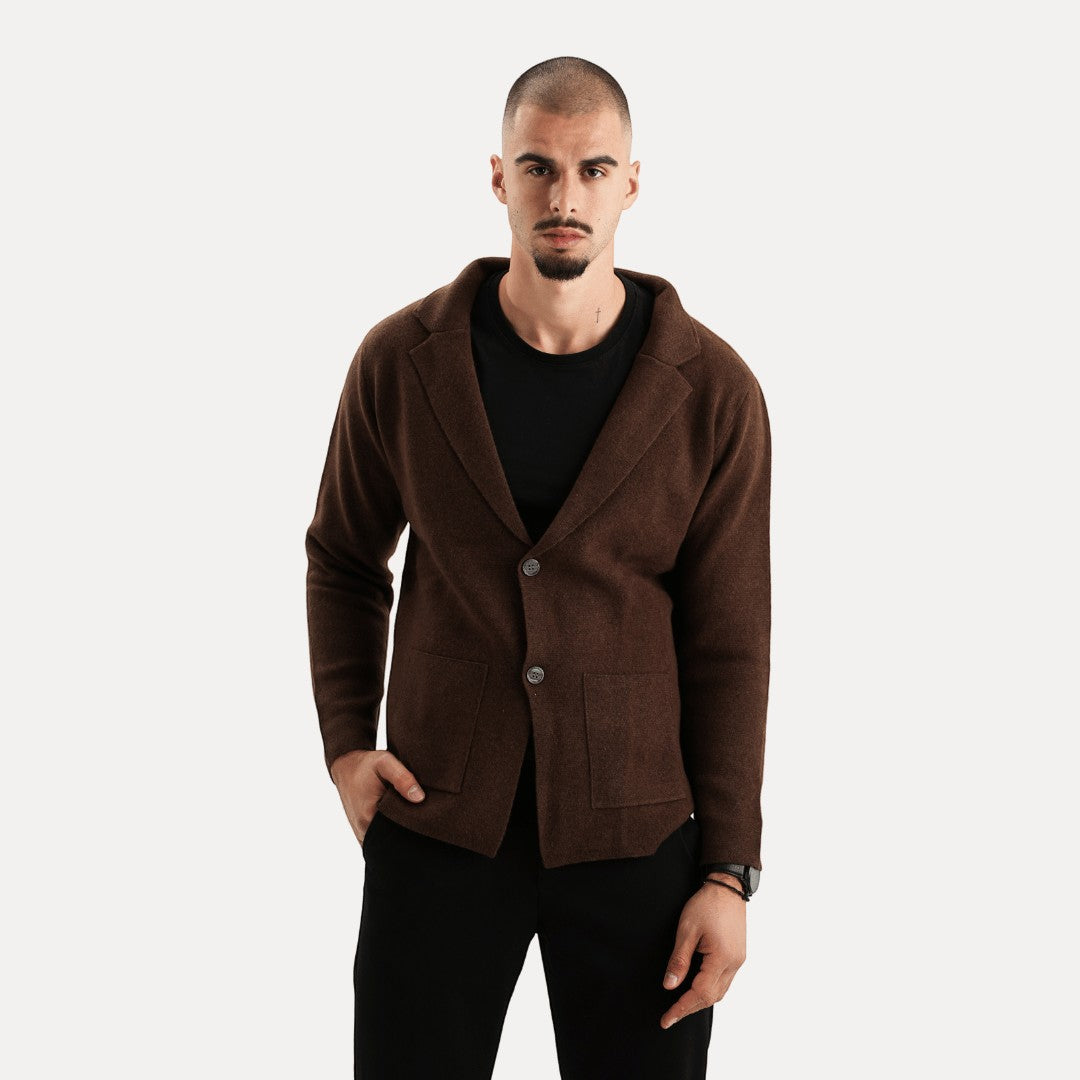 Hochwertiger Herren Merinowolle Strickjacke - Elegant & Warm