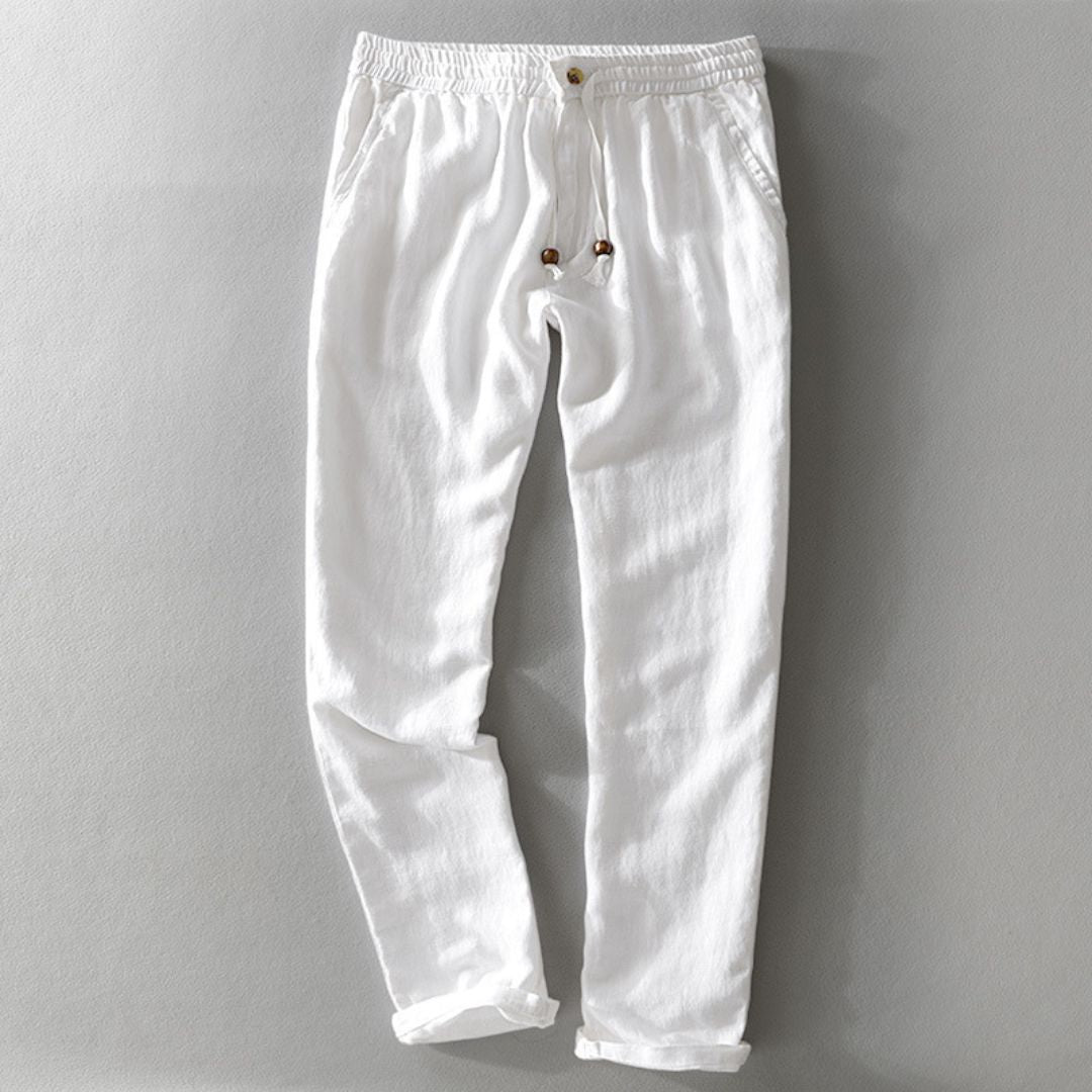 Elastische Leinen Herren Hose