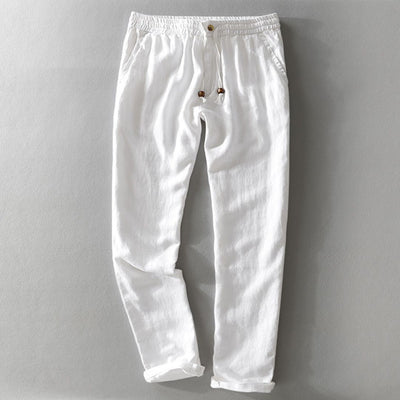 Elastische Leinen Herren Hose