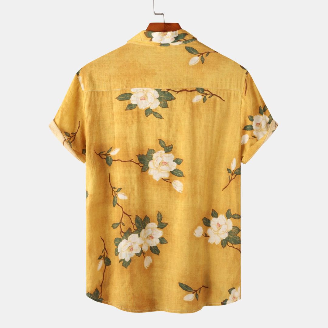 Luftiges Blumen Herren Freizeithemd