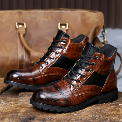 Elegante Herren Krokoleder Stiefel
