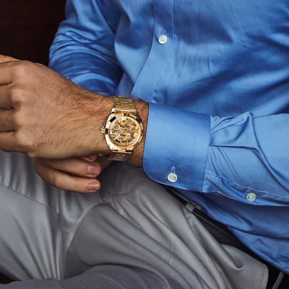 Elegante Transparente Herren Uhr
