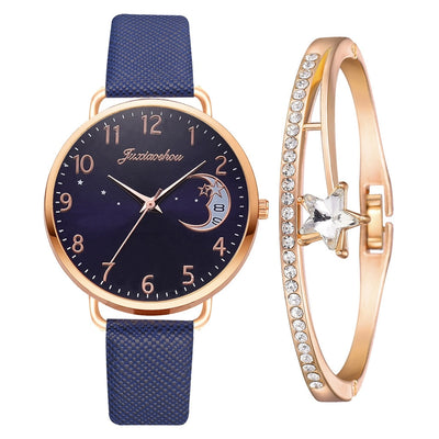 Elegante Damen Armbanduhr Set mit Armbändern