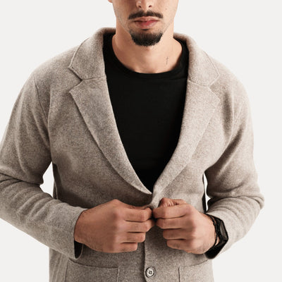 Hochwertiger Herren Merinowolle Strickjacke - Elegant & Warm