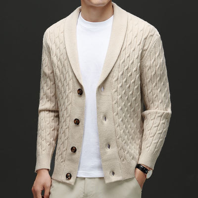 Klassische Herren Strickjacke mit Knopfleiste