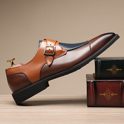 Elegante Herren Monk Strap Schnallenschuhe