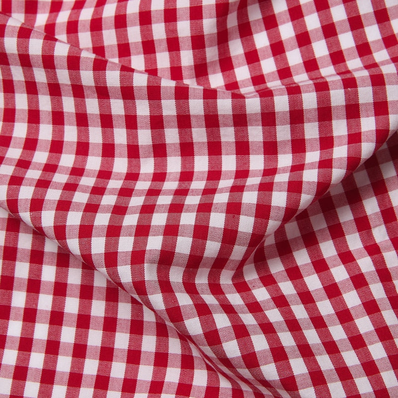 Kariertes Kurzarm Baumwollhemd Herren Business Casual