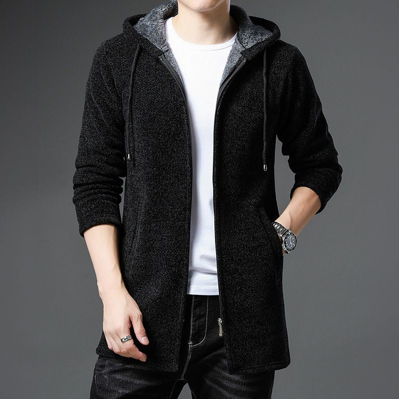 Warme Herren Strickjacke mit Fleecefutter