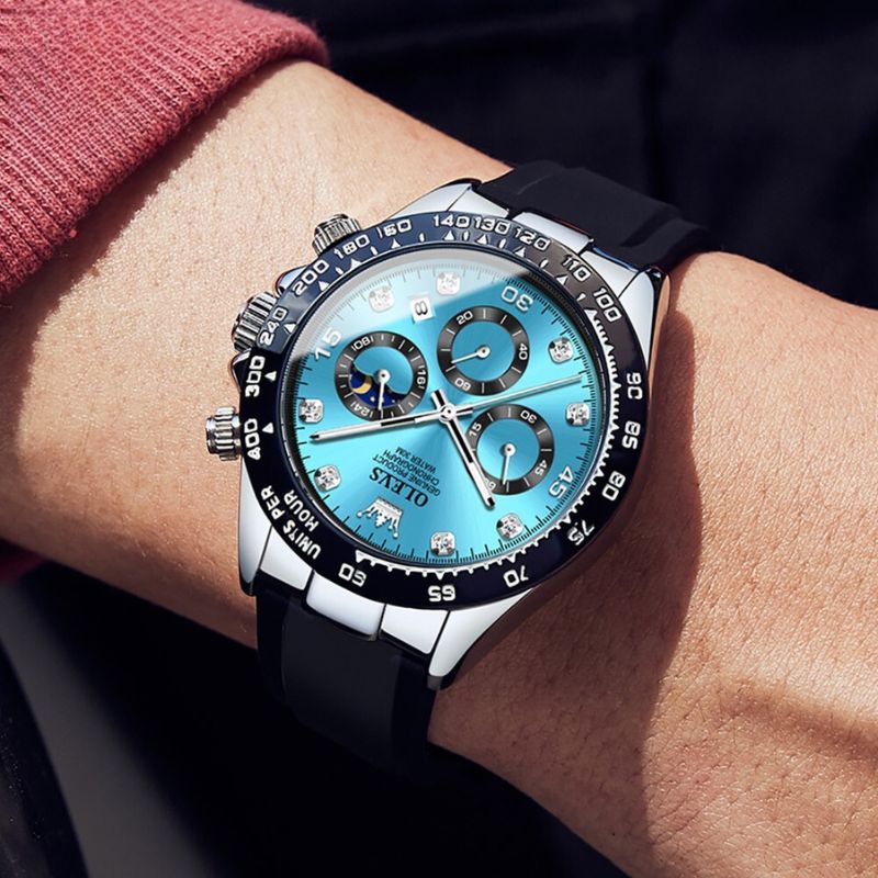 Elegante Herren Armbanduhr Edelstahl