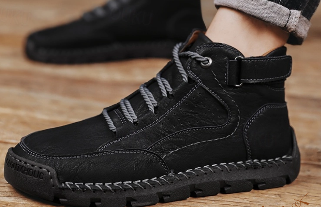 Orthopädische Herren Wanderschuhe aus Leder