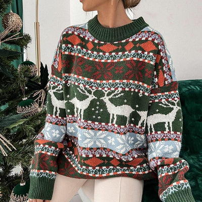 Super Kuscheliger & Warmer Damen Pullover im Weihnachts Look