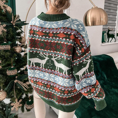 Super Kuscheliger & Warmer Damen Pullover im Weihnachts Look