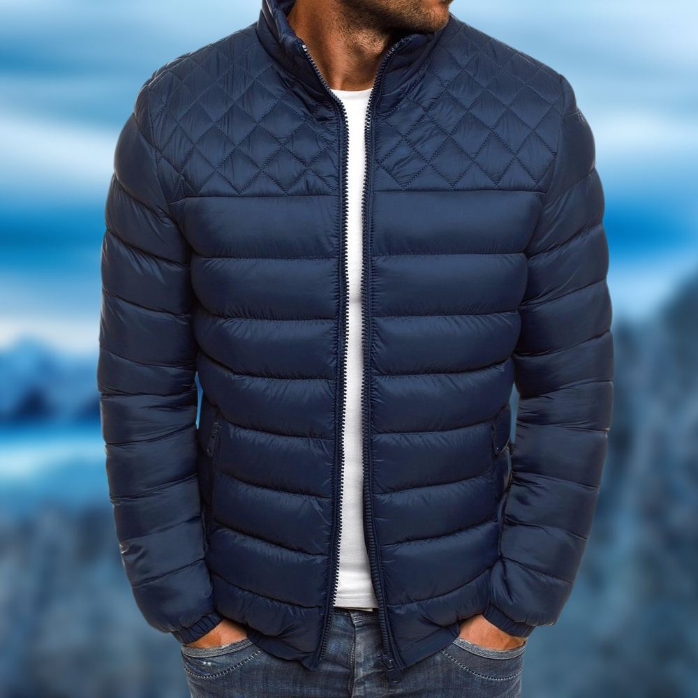 XNOVA Steppjacke Herren Wasserdicht - Leichte Winterjacke Mit Abnehmbarer Kapuze