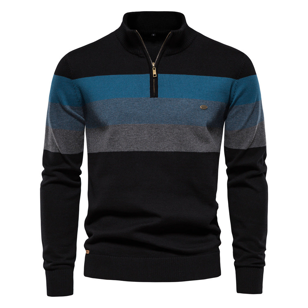 Gestreifter Herren Premium Pullover